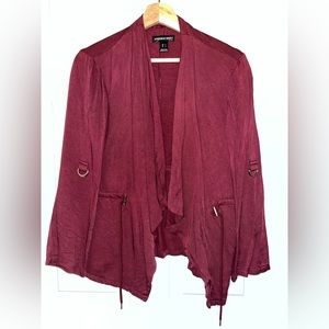 Red Burgundy Streetwear Society Cardigan Small